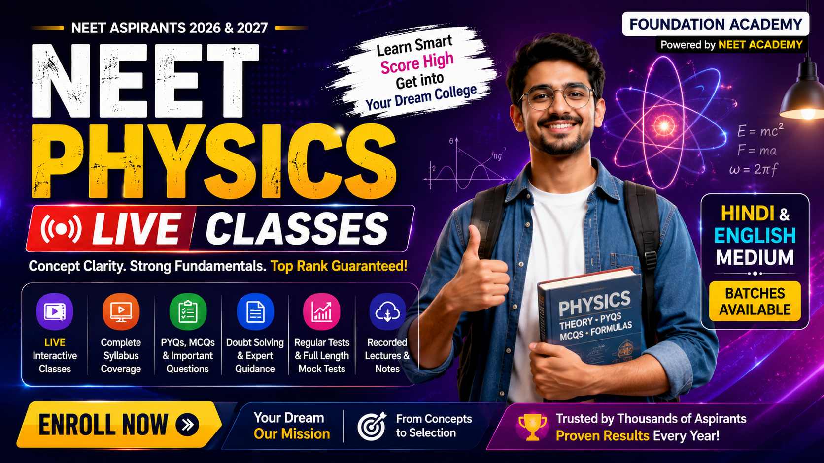 NEET Physics Live Classes for NEET Aspirants 2026 & 2027