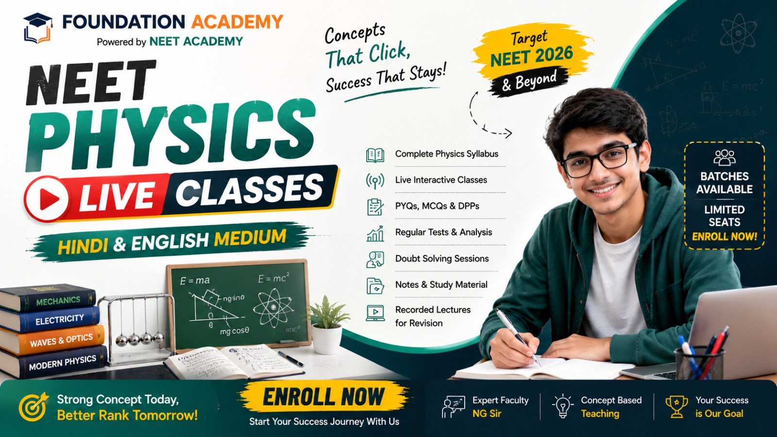NEET Physics Live Classes - Target NEET 2026 & Beyond